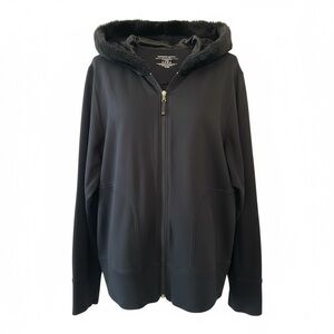 Venezia Black Hoodie Zip up Sweatshirt
